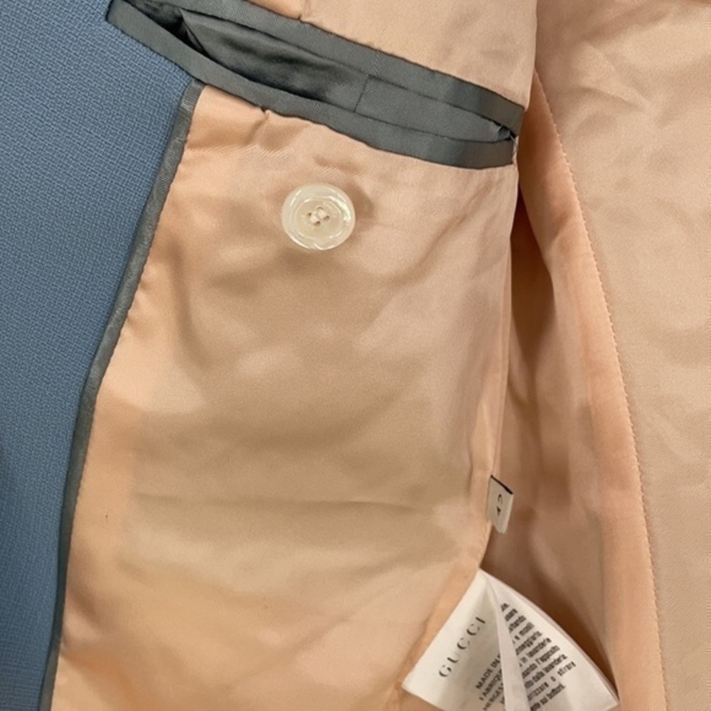 Gucci Light Blue Blazer with Dark Teal Trim - Picture 14 of 16